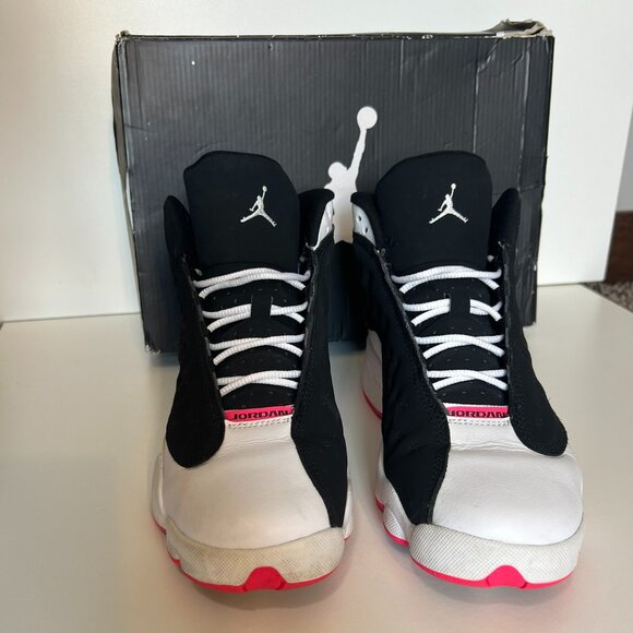 Nike Air Jordan 13 Retro Black/Hyper Pink - White Woman's size 8 - Picture 9 of 15